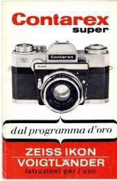 LIBRETTO ISTRUZIONE FOTO CAMERA COMET S SCARICARE